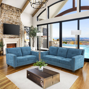Blue Living Room Sets & Couches You'll Love | Wayfair